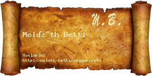 Meláth Betti névjegykártya